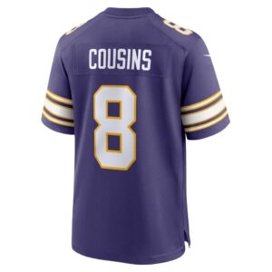 Men's Minnesota Vikings Kirk Cousins Nike Purple Classic Player Game Jersey