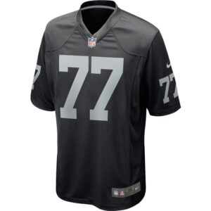 Men's Nike Kolton Miller Black Las Vegas Raiders Game Player Jersey