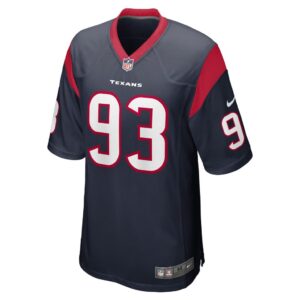 Men's Houston Texans Kurt Hinish Nike Navy Game Player Jersey