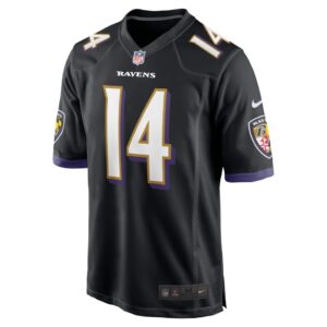 Men's Baltimore Ravens Kyle Hamilton Nike Black Player Game Jersey