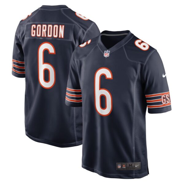 Men's Chicago Bears Kyler Gordon Nike Navy Game Player Jersey