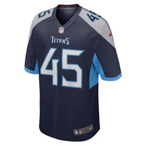 Men's Tennessee Titans Kyron Brown Nike Navy Home Game Player Jersey