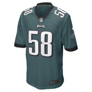 Men's Philadelphia Eagles Kyron Johnson Nike Midnight Green Game Player Jersey