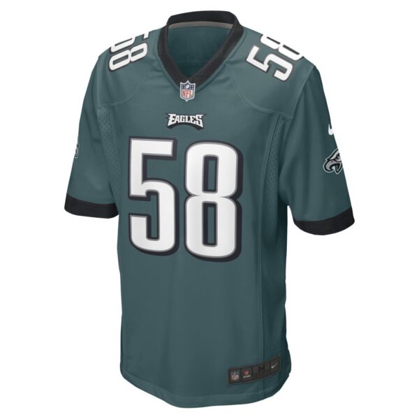 Men's Philadelphia Eagles Kyron Johnson Nike Midnight Green Game Player Jersey