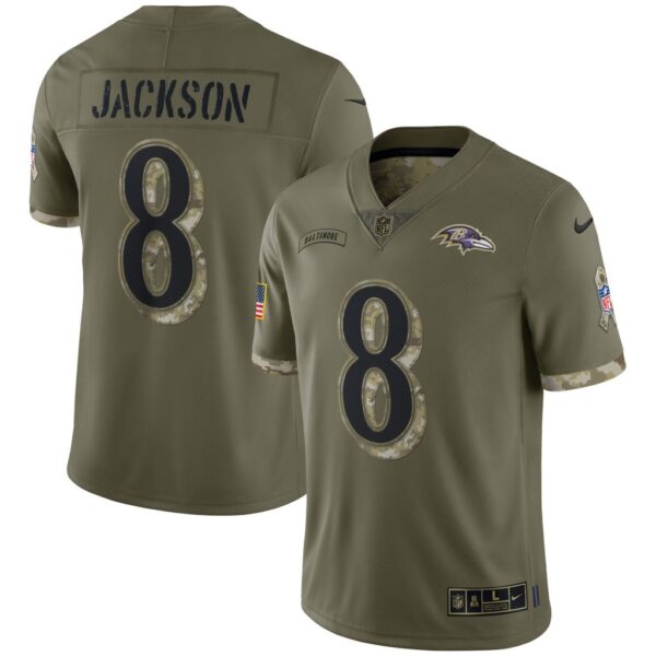 Men's Baltimore Ravens Nike Olive 2022 Salute To Service Limited Jersey