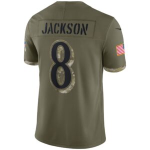 Men's Baltimore Ravens Nike Olive 2022 Salute To Service Limited Jersey