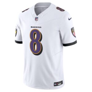 Men's Baltimore Ravens Lamar Jackson Nike White Vapor F.U.S.E. Limited Jersey