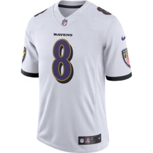 Men's Baltimore Ravens Lamar Jackson White Vapor Limited Jersey