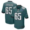 Men's Philadelphia Eagles Lane Johnson Nike Midnight Green Super Bowl LVII Patch Game Jersey