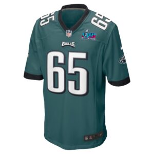 Men's Philadelphia Eagles Lane Johnson Nike Midnight Green Super Bowl LVII Patch Game Jersey