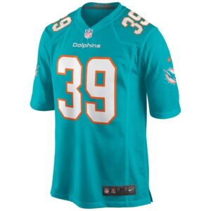 Men's Miami Dolphins Larry Csonka Nike Aqua Game Retired Player Jersey