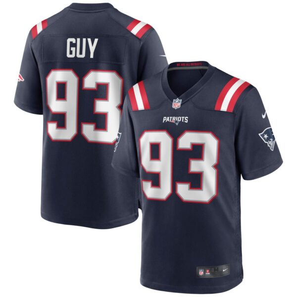 Men's New England Patriots Lawrence Guy Nike Navy Game Jersey