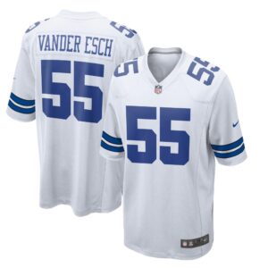 Men's Dallas Cowboys Leighton Vander Esch Nike White Team Game Jersey