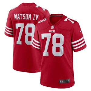 Men's San Francisco 49ers Leroy Watson Nike Scarlet Team Game Jersey