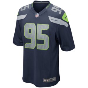 Men's Nike L.J. Collier College Navy Seattle Seahawks Game Player Jersey