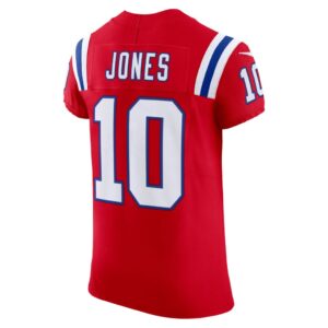 Mac Jones New England Patriots Nike Alternate Vapor F.U.S.E. Elite Jersey - Red