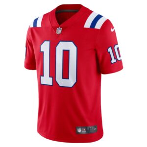 Men's New England Patriots Mac Jones Nike Red Vapor Limited Jersey