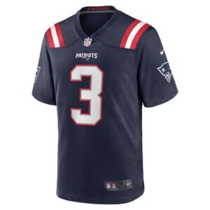 Mack Wilson New England Patriots Nike Team Game Jersey - Navy