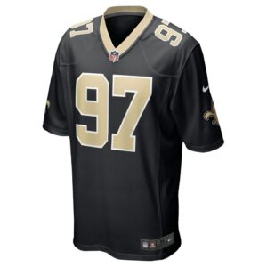 Men's New Orleans Saints Malcolm Roach Nike Black Team Game Jersey