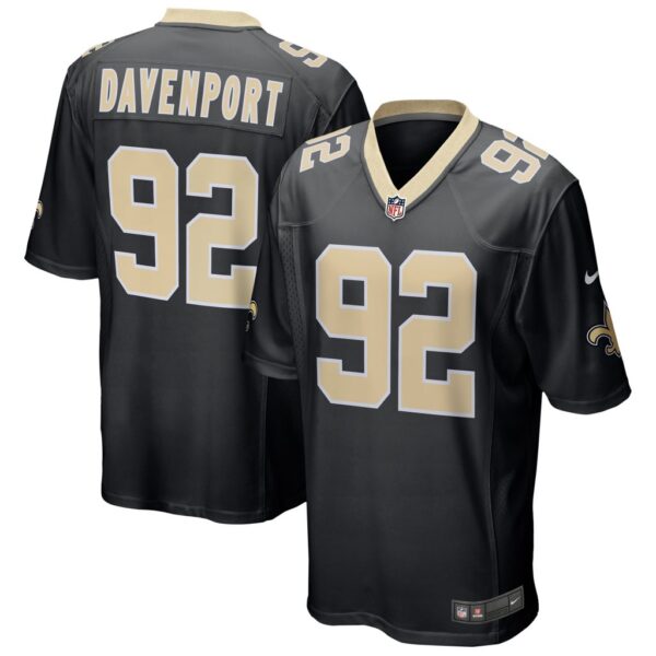 Men's New Orleans Saints Marcus Davenport Nike Black Game Jersey