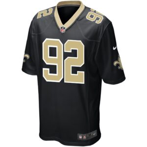 Men's Nike Marcus Davenport Black New Orleans Saints Game Player Jersey