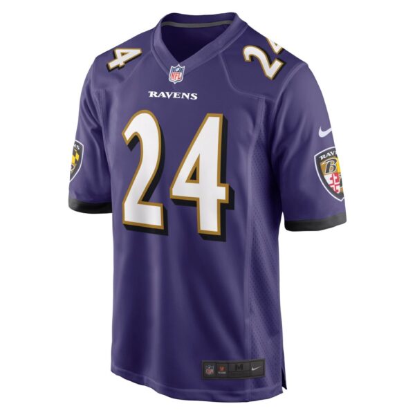 Men's Baltimore Ravens Marcus Peters Nike Purple Game Jersey