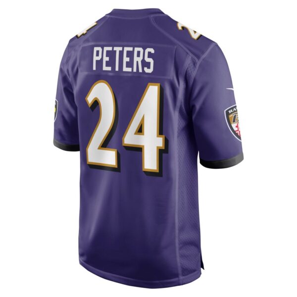 Men's Baltimore Ravens Marcus Peters Nike Purple Game Jersey