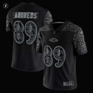 Men's Baltimore Ravens Mark Andrews Nike Black RFLCTV Limited Jersey