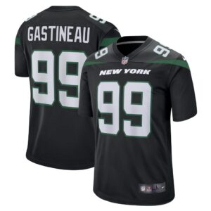 Men's New York Jets Mark Gastineau Nike Stealth Black Game Jersey