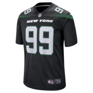 Men's New York Jets Mark Gastineau Nike Stealth Black Game Jersey