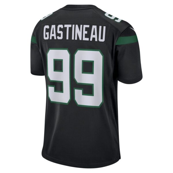 Men's New York Jets Mark Gastineau Nike Stealth Black Game Jersey