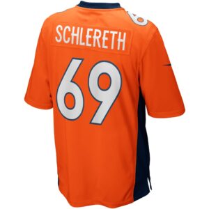 Men's Denver Broncos Mark Schlereth Nike Orange Game Retired Player Jersey