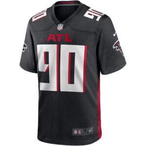 Men's Atlanta Falcons Marlon Davidson Nike Black Player Game Jersey