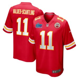 Men's Kansas City Chiefs Marquez Valdes-Scantling Nike Red Super Bowl LVII Patch Game Jersey