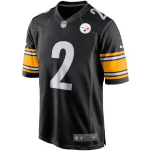 Men's Nike Mason Rudolph Black Pittsburgh Steelers Game Player Jersey