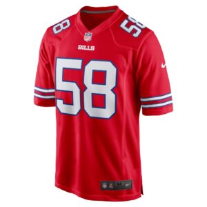 Men's Buffalo Bills Matt Milano Nike Red Alternate Game Jersey