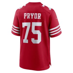 Men's San Francisco 49ers Matt Pryor Nike Scarlet Game Jersey