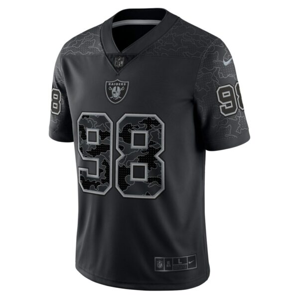 Men's Las Vegas Raiders Maxx Crosby Nike Black RFLCTV Limited Jersey