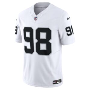 Men's Las Vegas Raiders Maxx Crosby Nike White Vapor F.U.S.E. Limited Jersey