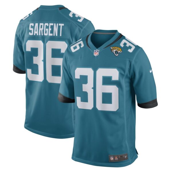 Men's Jacksonville Jaguars Mekhi Sargent Nike Teal Game Player Jersey