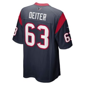 Men's Houston Texans Michael Deiter Nike Navy Team Game Jersey