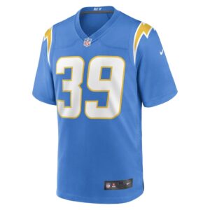 Men's Los Angeles Chargers Michael Jacquet Nike Powder Blue Game Player Jersey