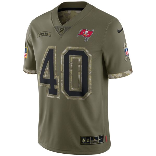 Men's Tampa Bay Buccaneers Mike Alstott Nike Olive 2022 Salute To Service Retired Player Limited Jersey