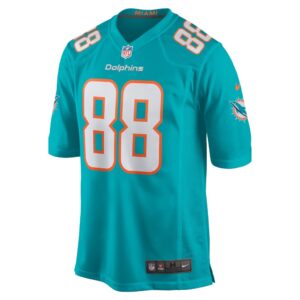 Men's Miami Dolphins Mike Gesicki Nike Aqua Game Player Jersey