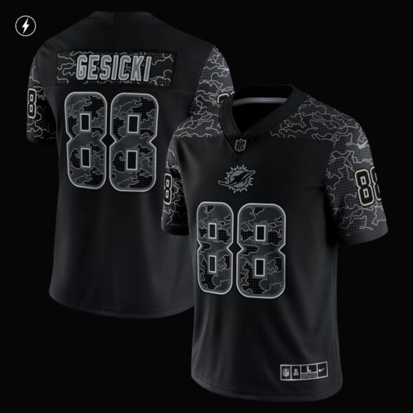 Men's Miami Dolphins Mike Gesicki Nike Black RFLCTV Limited Jersey