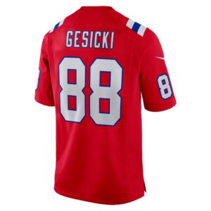 Men's New England Patriots Mike Gesicki Nike Red Alternate Game Jersey