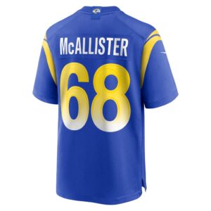 Men's Los Angeles Rams Mike McAllister Nike Royal Home Game Jersey