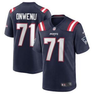 Men's New England Patriots Mike Onwenu Nike Navy Team Game Jersey