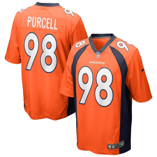 Men's Denver Broncos Mike Purcell Nike Orange Game Jersey