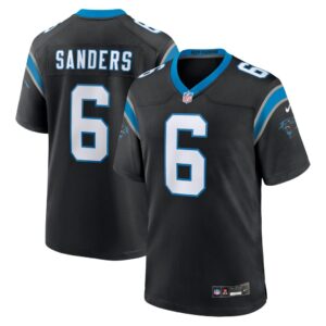 Men's Carolina Panthers Miles Sanders Nike Black Team Game Jersey